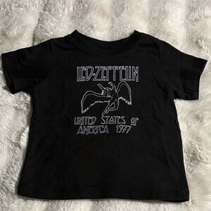 Black Graphic Kids Tee Led Zeppelin size 18m